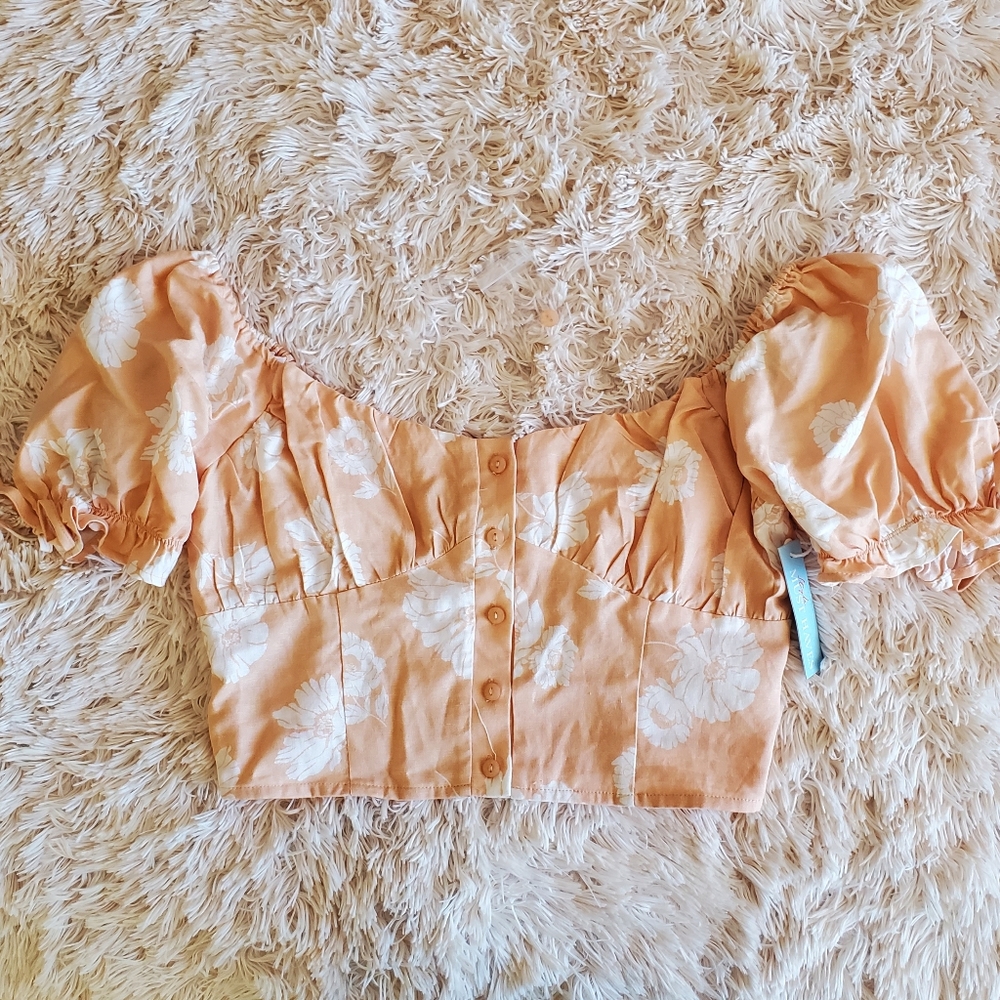 Cropped off the shoulder blouse